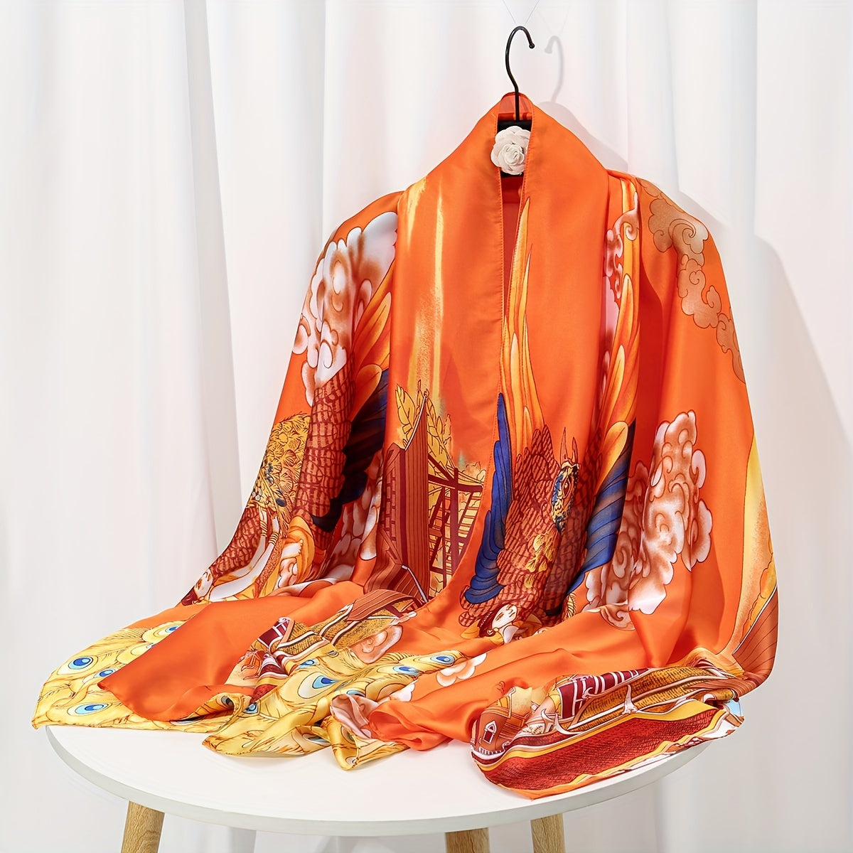 35.4"×70.9" Elegant Landscape Print Scarf Shawl - Windproof, Trendy, and Versatile Outdoor Wrap for Women - Stylish Hijab, Perfect for Any Occasion