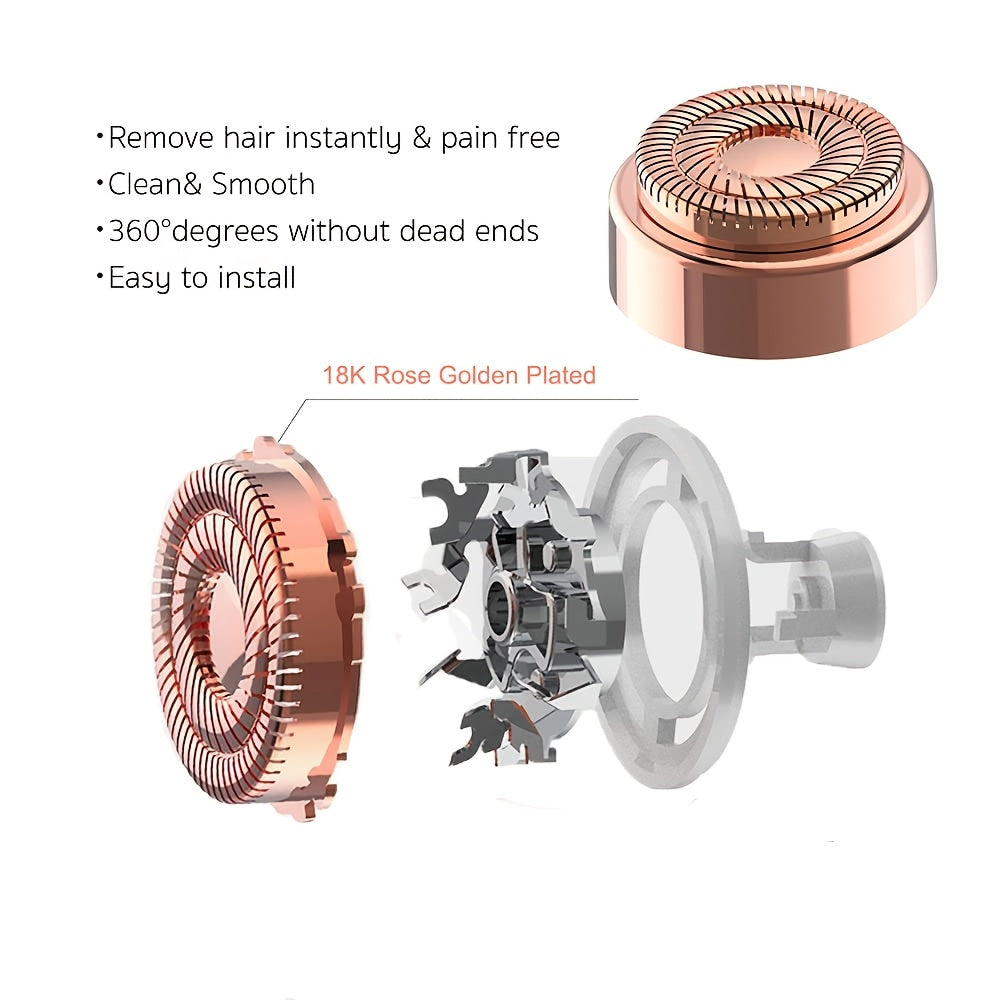 Conduroma Facial Hair Remover & Painless Shaver - USB- Epilation Razor for Women & Men, Face, Body, Bikini, Mustache, Eyebrow, Lip & Chin Trimmer, At- Hair Removal Device (USB Rechargeable)