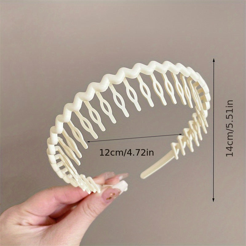 Hair Clip Frosted Color Headband Women's Non-slip Band Teeth Simple Pressure Headband Face Headband Hair Accessories