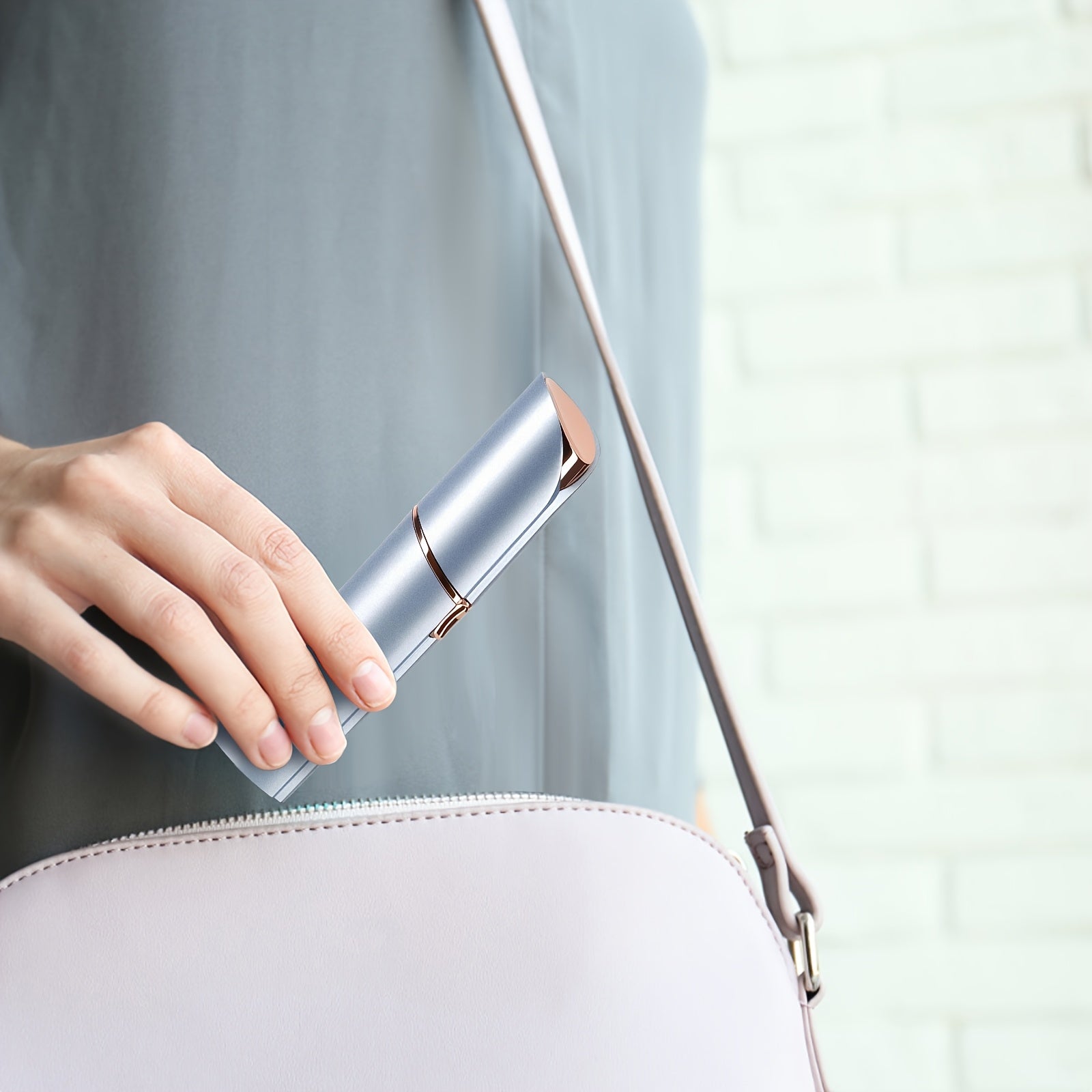 Conduroma Women's At- Painless Hair Removal Device - Portable Facial & Body Epilator with - Lithium, -C, Shaver & Epilator for Sensitive Beige, Compact & Hygienic Design