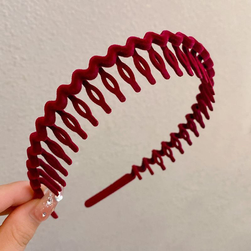 Hair Clip Frosted Color Headband Women's Non-slip Band Teeth Simple Pressure Headband Face Headband Hair Accessories