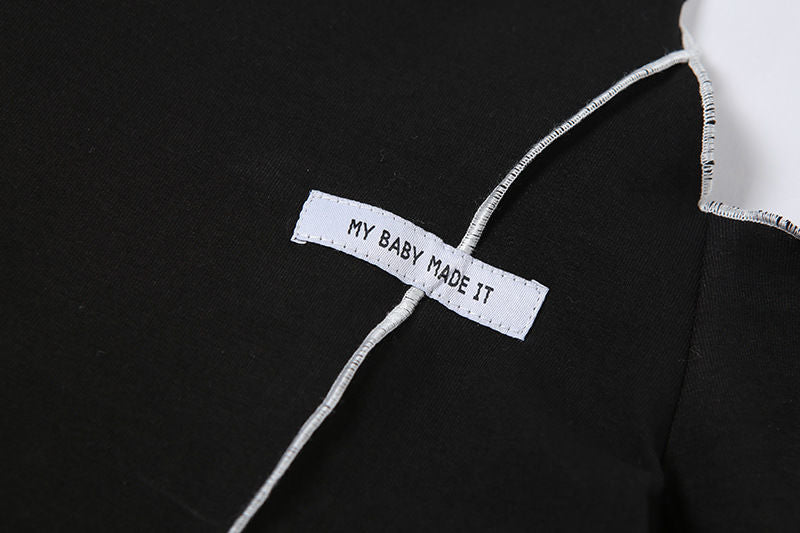 Off Shoulder Hollow Crew Neck T-shirt, Casual Loose Long Sleeve Fashion Summer Slim Bottoming T-Shirts Tops, Women's Clothing