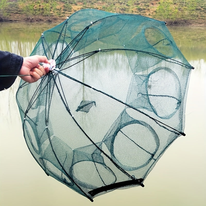 1pc Foldable Hexagonal Umbrella Fishing Net: Catch Minnow, Crayfish, and Crabs Effortlessly!