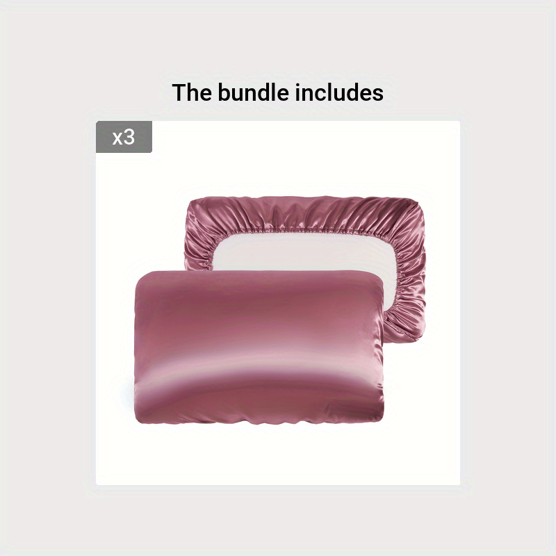 2pcs Soft And Breathable Satin Pillowcase With Elastic Cord - Perfect For A Comfortable Sleep In Your Bedroom