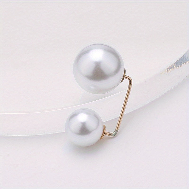 1/3pcs Waist Brooch Tightening Waistband Faux Pearl Pin Buckles Clothes Skirt Waist Pin Pants Buckle Brooches