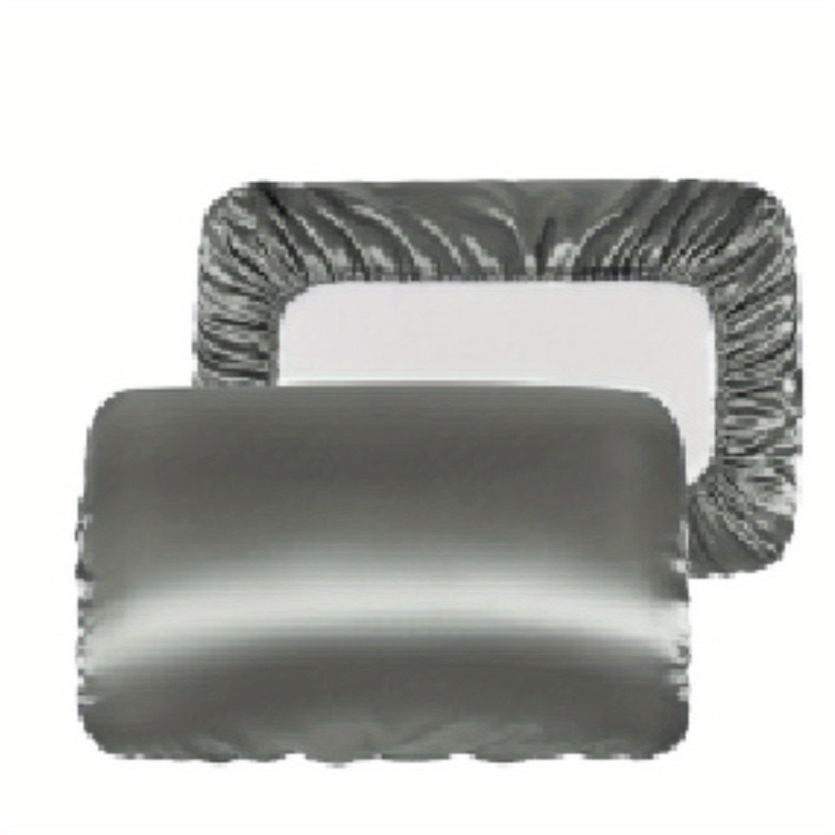 2pcs Soft And Breathable Satin Pillowcase With Elastic Cord - Perfect For A Comfortable Sleep In Your Bedroom