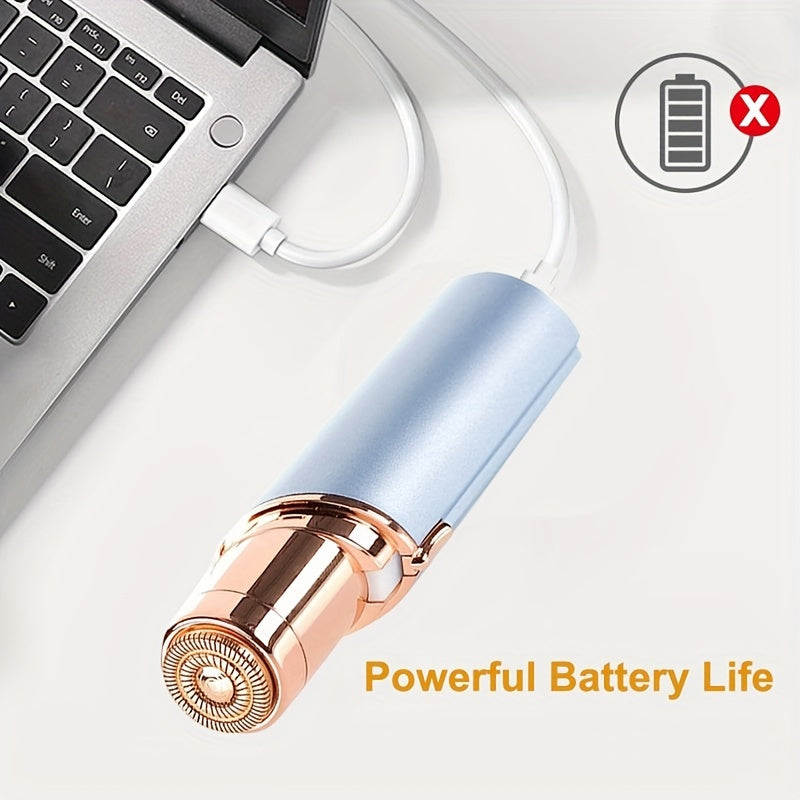 Conduroma Facial Hair Remover & Painless Shaver - USB- Epilation Razor for Women & Men, Face, Body, Bikini, Mustache, Eyebrow, Lip & Chin Trimmer, At- Hair Removal Device (USB Rechargeable)