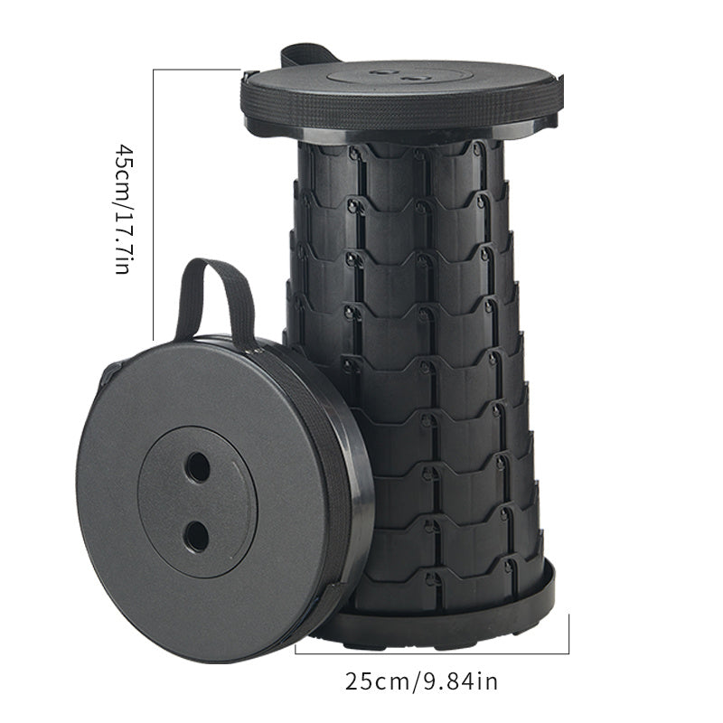 1pc Ultralight Folding Stool - Adjustable Height Portable Bench For Camping, Fishing, And Outdoor Activities - Supports Up To 550lbs