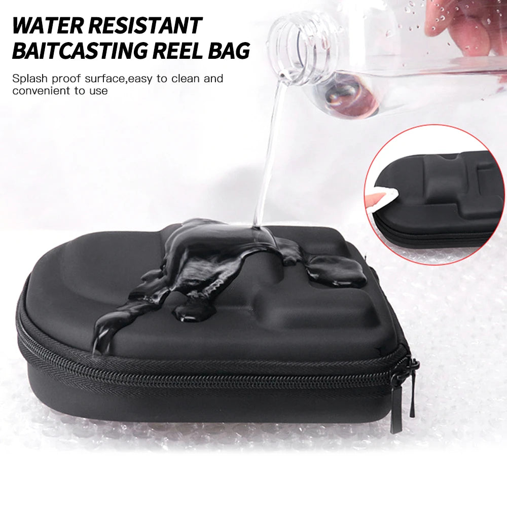 Fishing Reel Protective Case Water Resistant Hard EVA Box Pouch Built-in Anti-Pressure Sponge Baitcasting Wheel Bag Accessories