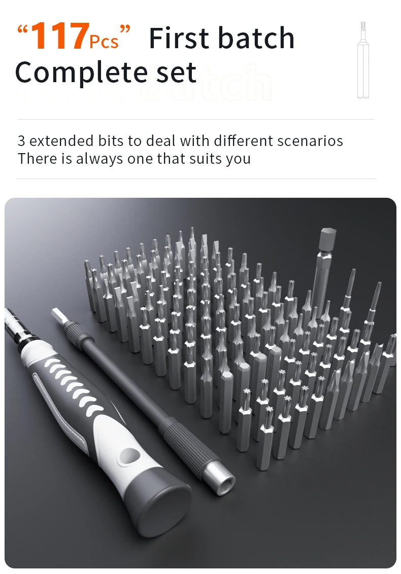 130 in 1 Screwdriver Sets Precision Portable Manual Hand Tool Kits Wireless Cordless Magnetic Small Bits for Xiaomi Phone Repair