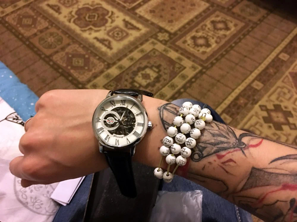 Forsining 3d Logo Design Hollow Engraving Black Golden Case Leather Skeleton Mechanical Watches Men Luxury Brand Heren Horloge