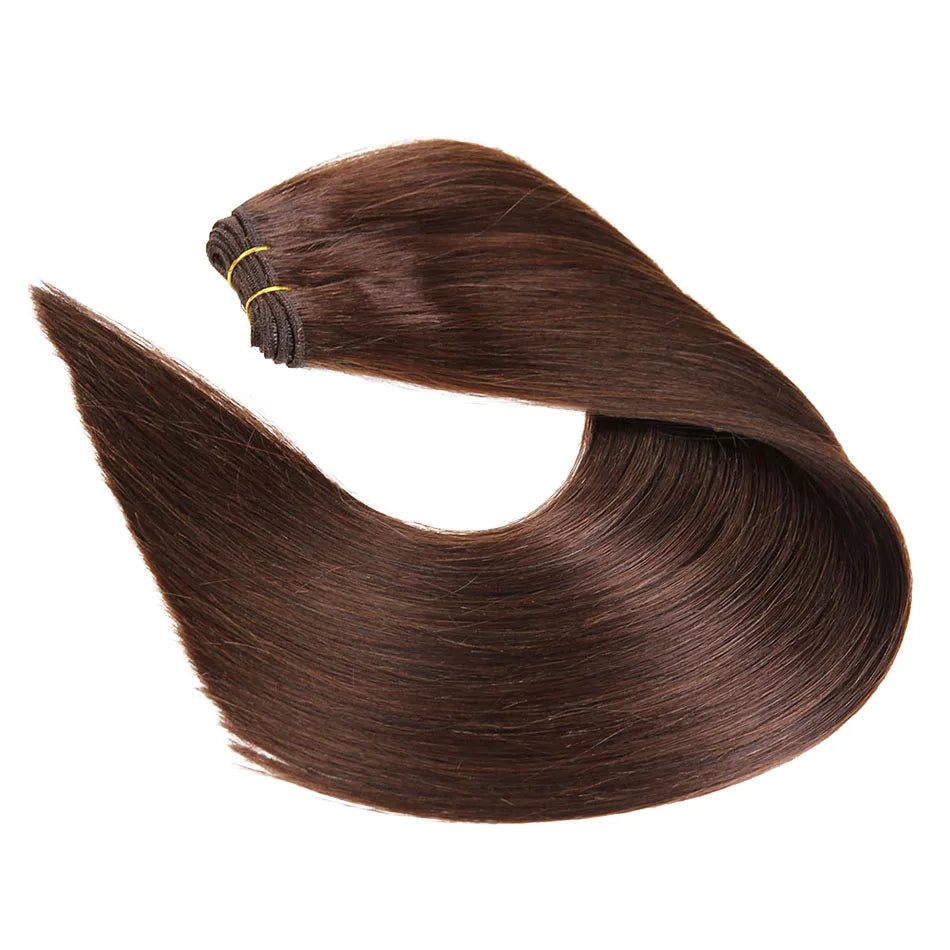 BHF 100% Human Hair Weaves Straight Russian Remy Natural Hair Weft 1piece 100g Black Brown Blonde Color Human Hair Extensions