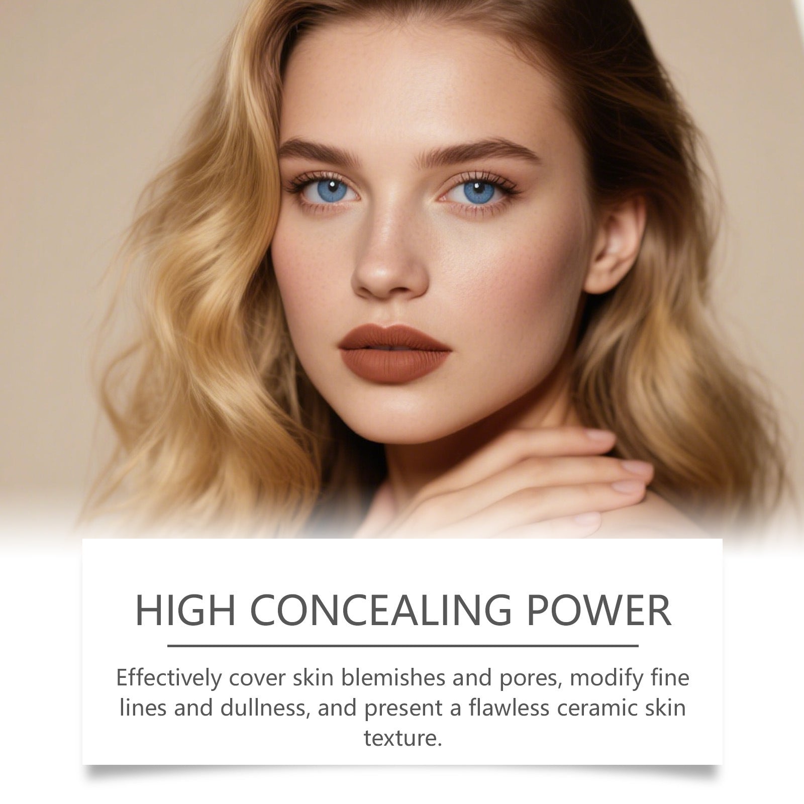 2-in-1 Color-Changing Foundation Liquid Stick Lasting Concealer Lightweight Moisturizing Brightening Matte Natural Base Makeup