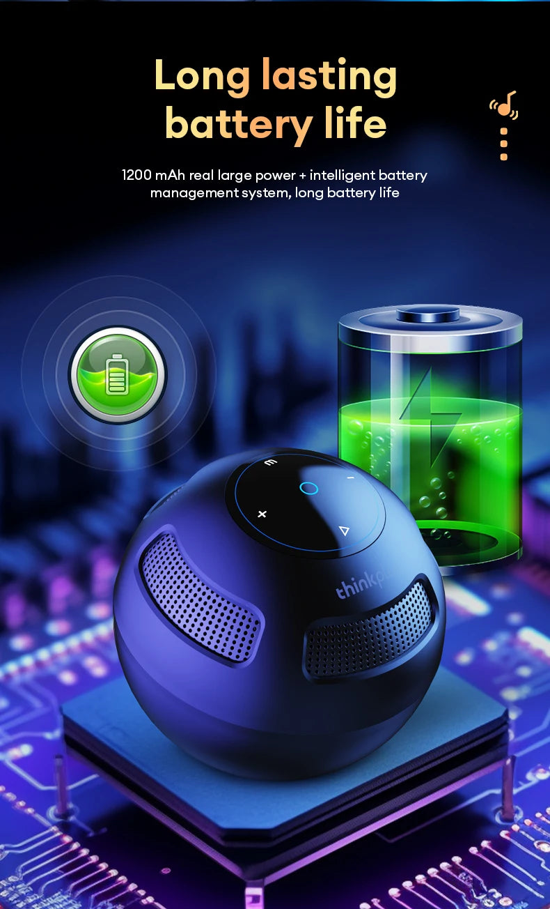 Choice Original Lenovo TS5 Bluetooth V5.3 Speaker Outdoor Long Endurance Loudspeaker Subwoofer Portable Surround Sound Player