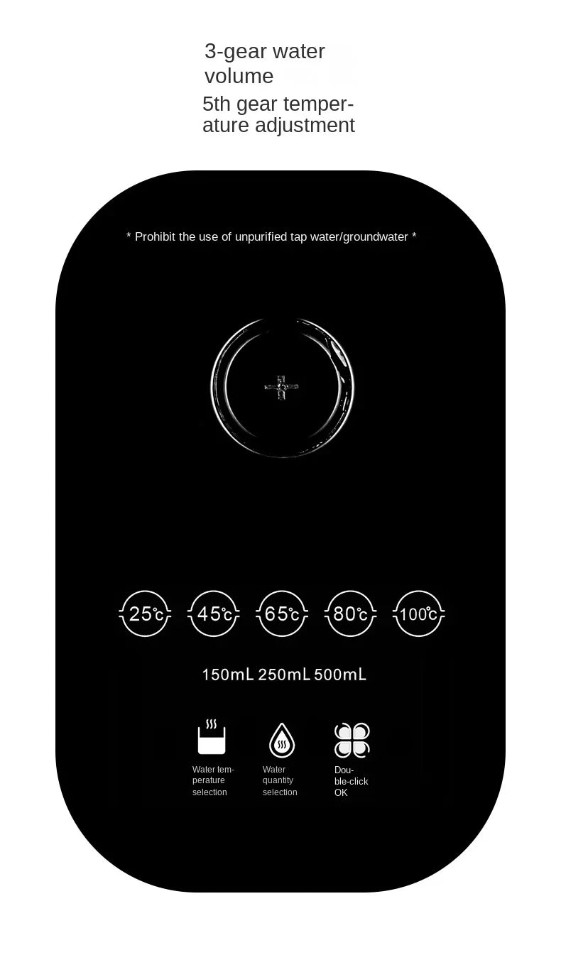 3s Instant Hot Water Dispenser,Baby Bottle Formula Dispenser,Bottled Water Dispenser,Water Warmer for Travel,Temperature Control