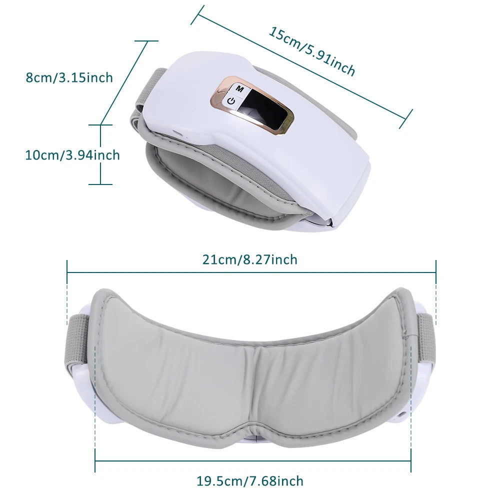 Eye Massager with Heat Smart Eye Care Device with Music for Migraines Relax Reduce Eye Strain Dark Circles Eye Bag Improve Sleep