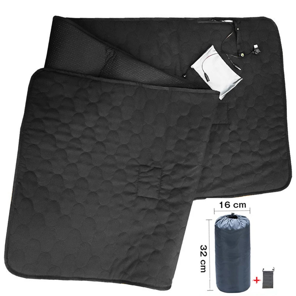 USB Heating Sleeping Mat,Outdoor Electric Heating Pads,3-Level Adjustable,Camping Tent Sleeping Mattress,Thermalpad Foot Warmer