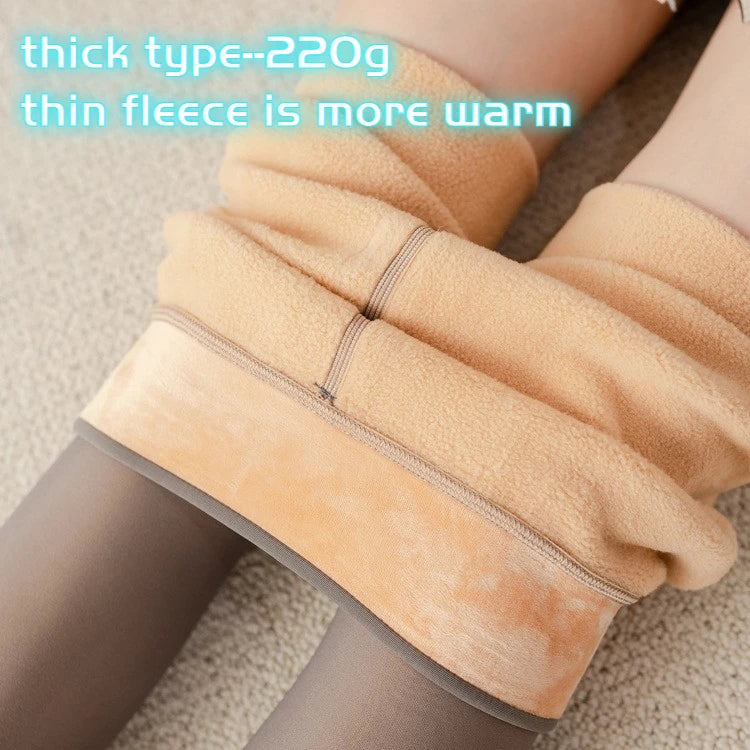 Thick Thermal Stockings Woman Warm Winter Sexy Translucent Velvet Tights Pantyhose Female High Waist Elastic Fleece Tights Women