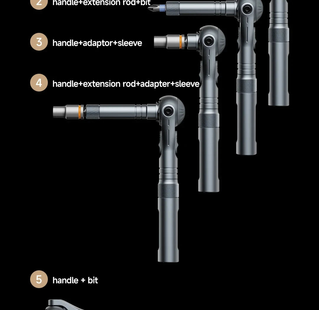 Atuman Magnetic Ratchet Screwdriver Set 40 in 1 Portable Precision Repair Tool Kit for Furniture Computer Bicycle