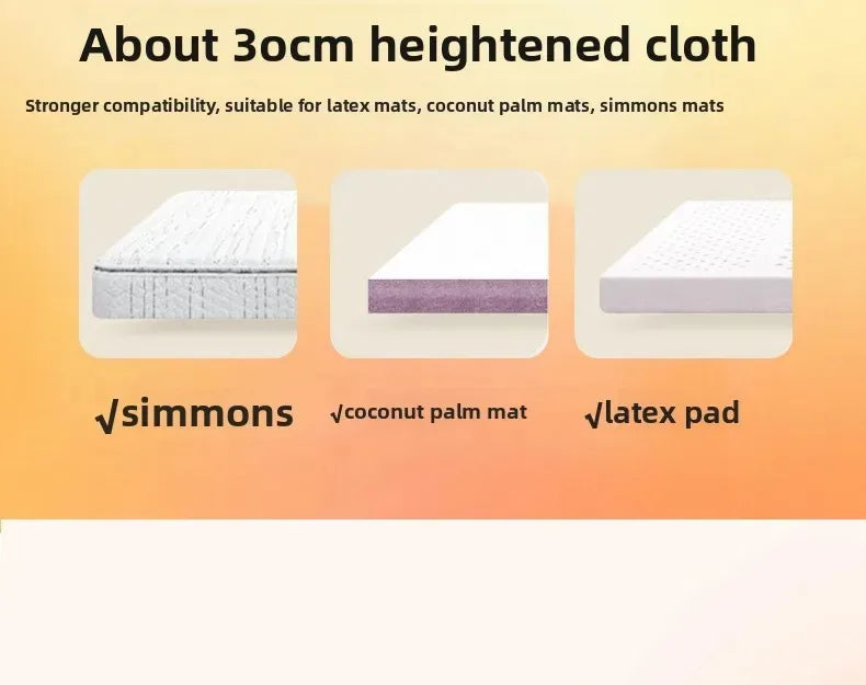 Autumn and Winter Fleece Bedspread, Mattress Protector, Dust Cover Fitted Sheet Suitable for Bedroom Dormitory Hotel Queen Size