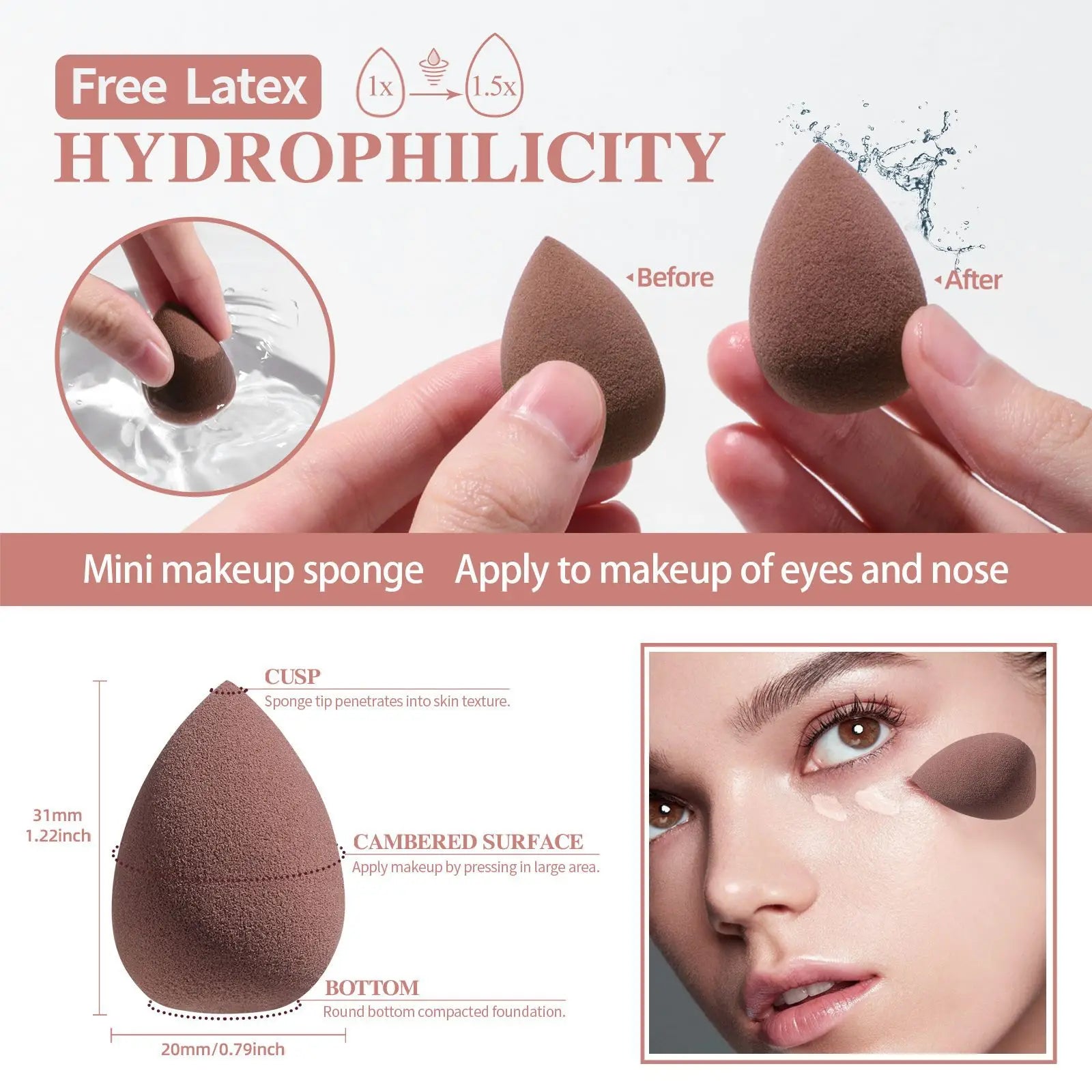 Travel Makeup Brush Set Small Portable With LED mirror and 14 pcs Makeup Brushes For Women Beauty Makeup Kit And Storage Box