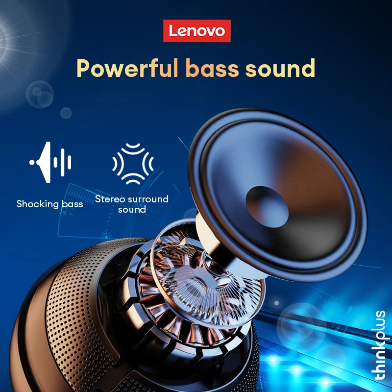 Choice Original Lenovo TS5 Bluetooth V5.3 Speaker Outdoor Long Endurance Loudspeaker Subwoofer Portable Surround Sound Player