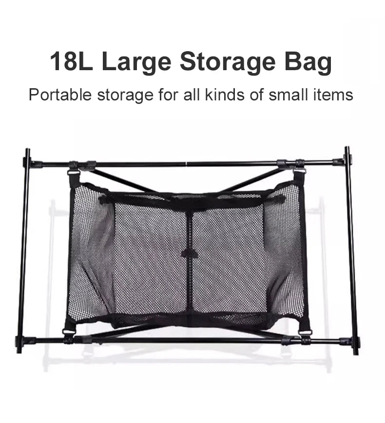 WESTTUNE Camping Folding Table Portable Aluminum Alloy Lightweight Table with Accessories Multifunctional Outdoor Table