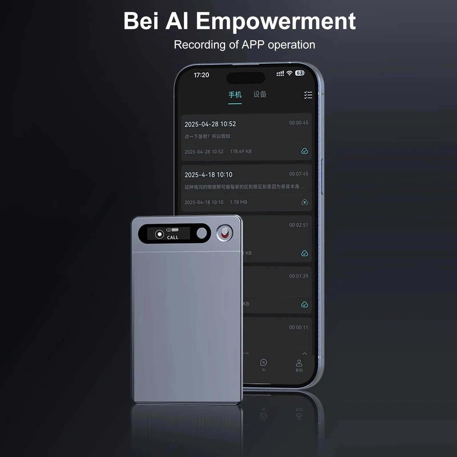 AI Voice Recorder, AI Notetaking Device for Meetings, Lectures, Calls, AI Transcription & Summarization Support 152 Languages