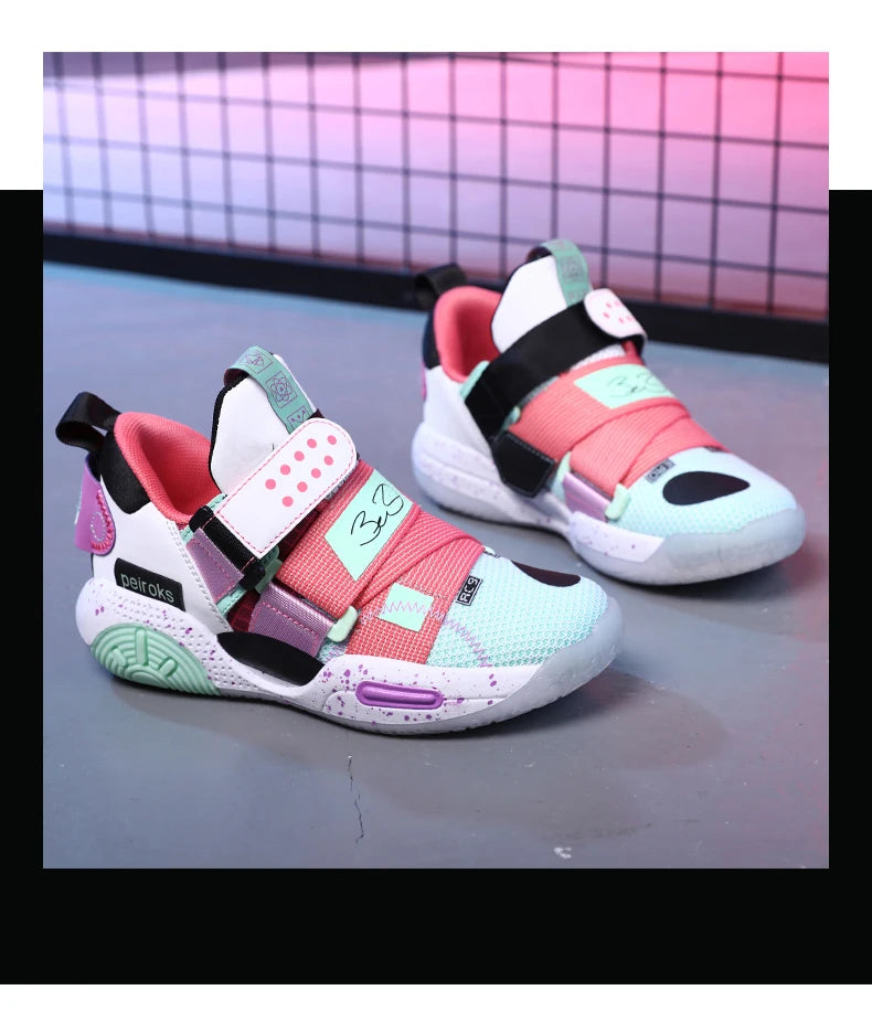 2024 New Children's Basketball Shoes For Boys Girls Non-slip Kids Sport Shoes Lightweight Outdoor Sneakers Trainers Footwear