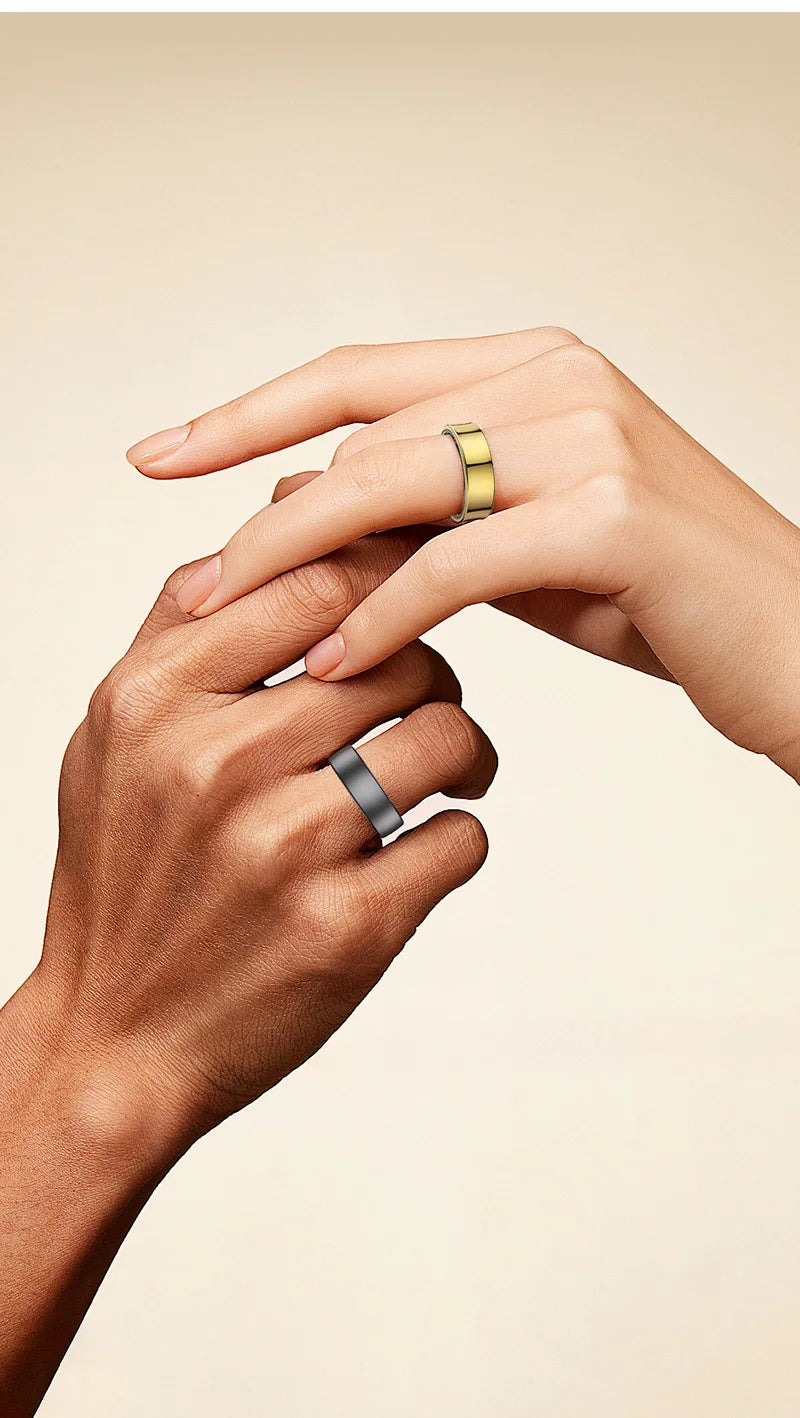 Uhoofit R10 Smart Ring with Charging Case Men Women Health Heart Rate Sleep Monitor IP68 & 5ATM Waterproof Multi-sport Mode