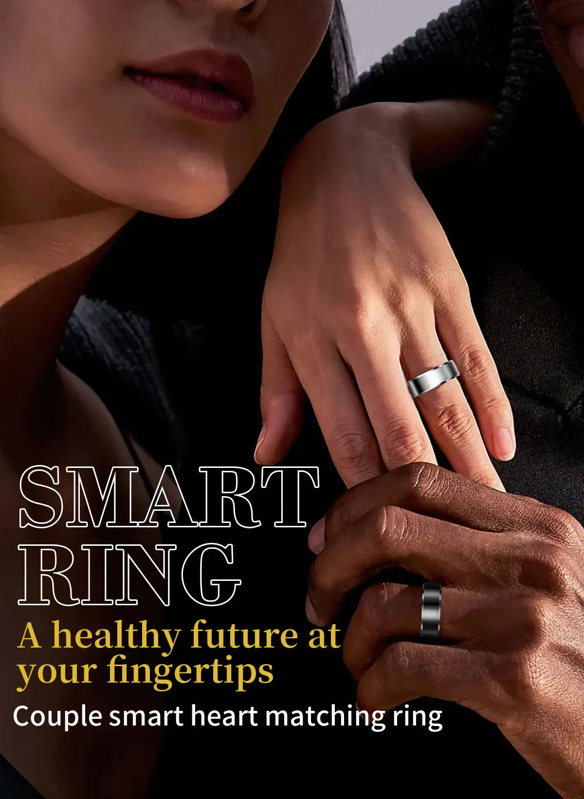 2025 Couple smart health ring,Sleep,Heart Rate,Oxygen Tracker,IP68 Waterproof,R6Pro smart ring for women and men rings for Gifts