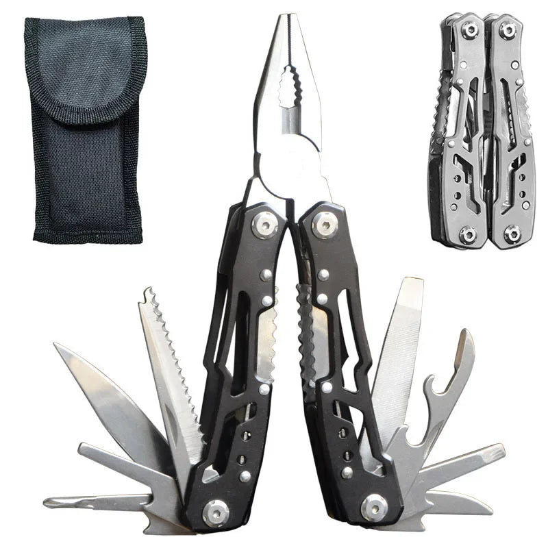 Outdoor Folding Multipurpose Tools Camping Portable Stainless Steel EDC Emergency Survival Knife Clamp Hiking Equipment