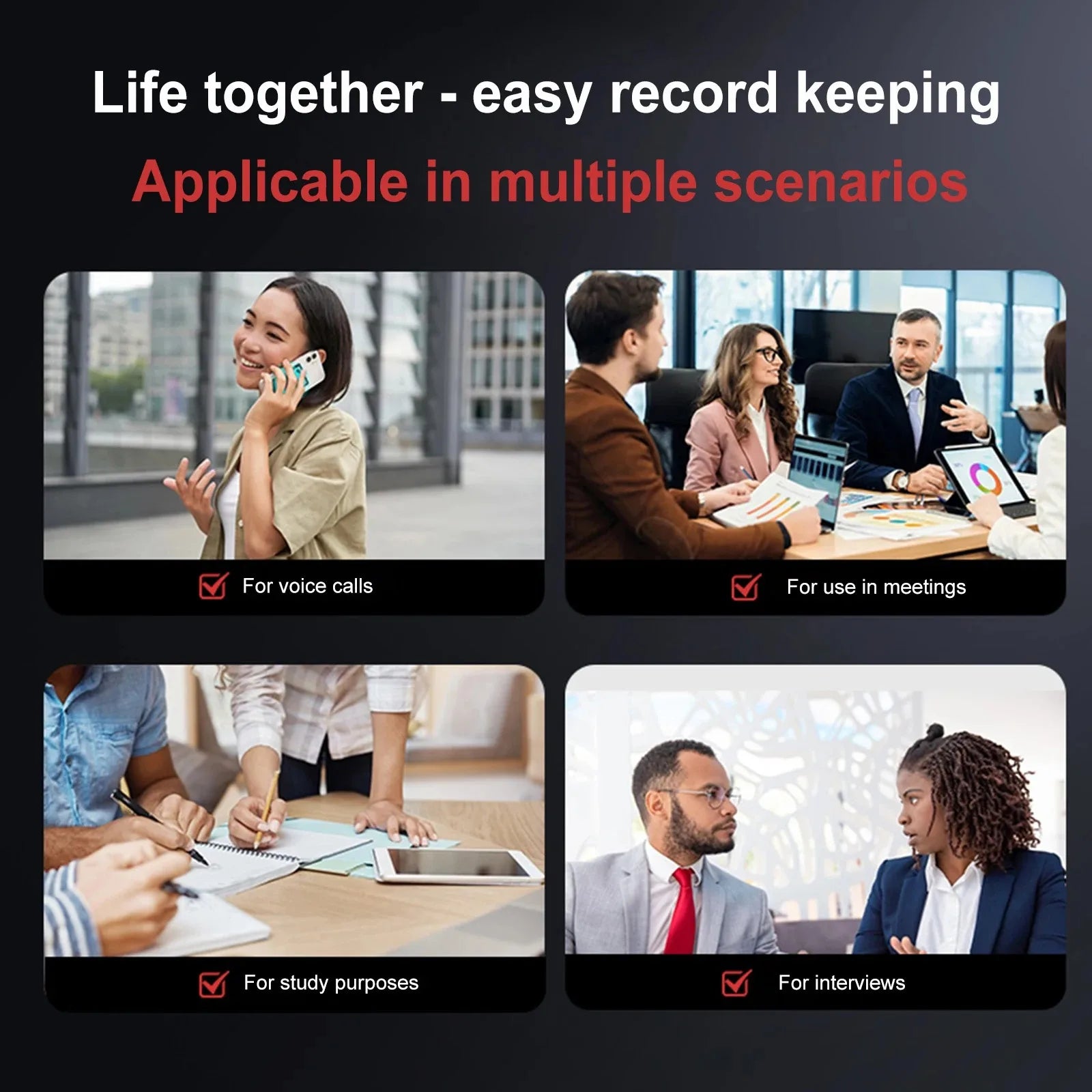 AI Voice Recorder, AI Notetaking Device for Meetings, Lectures, Calls, AI Transcription & Summarization Support 152 Languages
