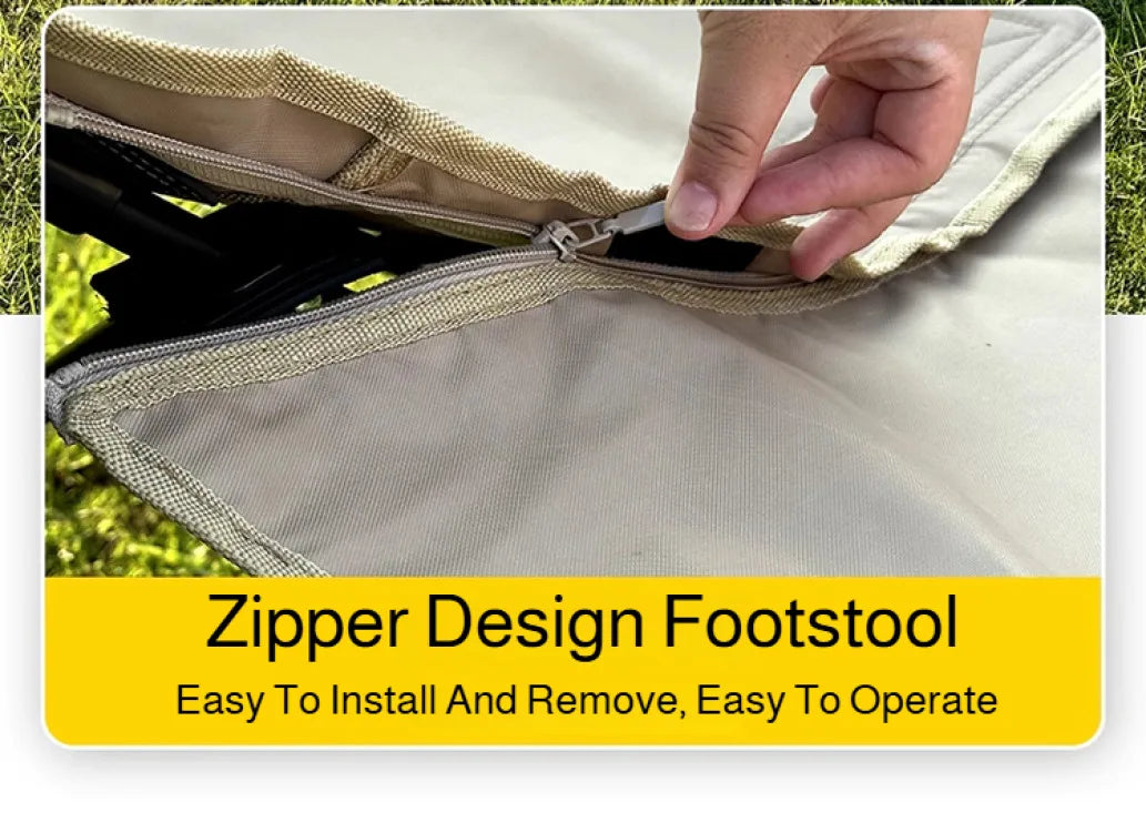 Portable Folding Chair Folding Recliner Curved Headrest Comfort Experience Easy Storage Lunch Foldable Recliner With Leg Rests