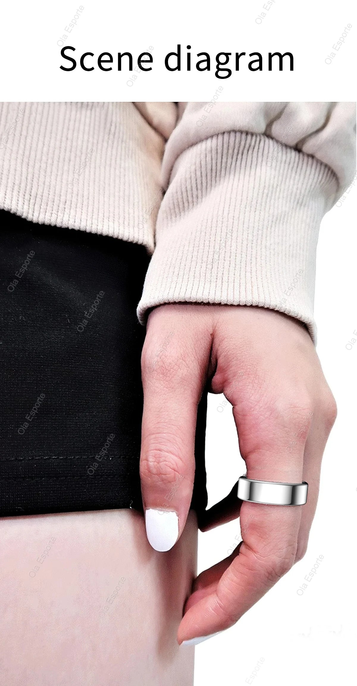 2025 New Smart Ring Men Women, Heart Rate Blood Oxygen and Sleep Monitor Smartring IP68 & 5ATM Waterproof, Multi-sport Mode Ring