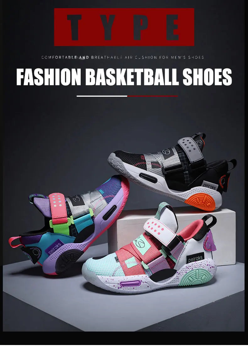 2024 New Children's Basketball Shoes For Boys Girls Non-slip Kids Sport Shoes Lightweight Outdoor Sneakers Trainers Footwear