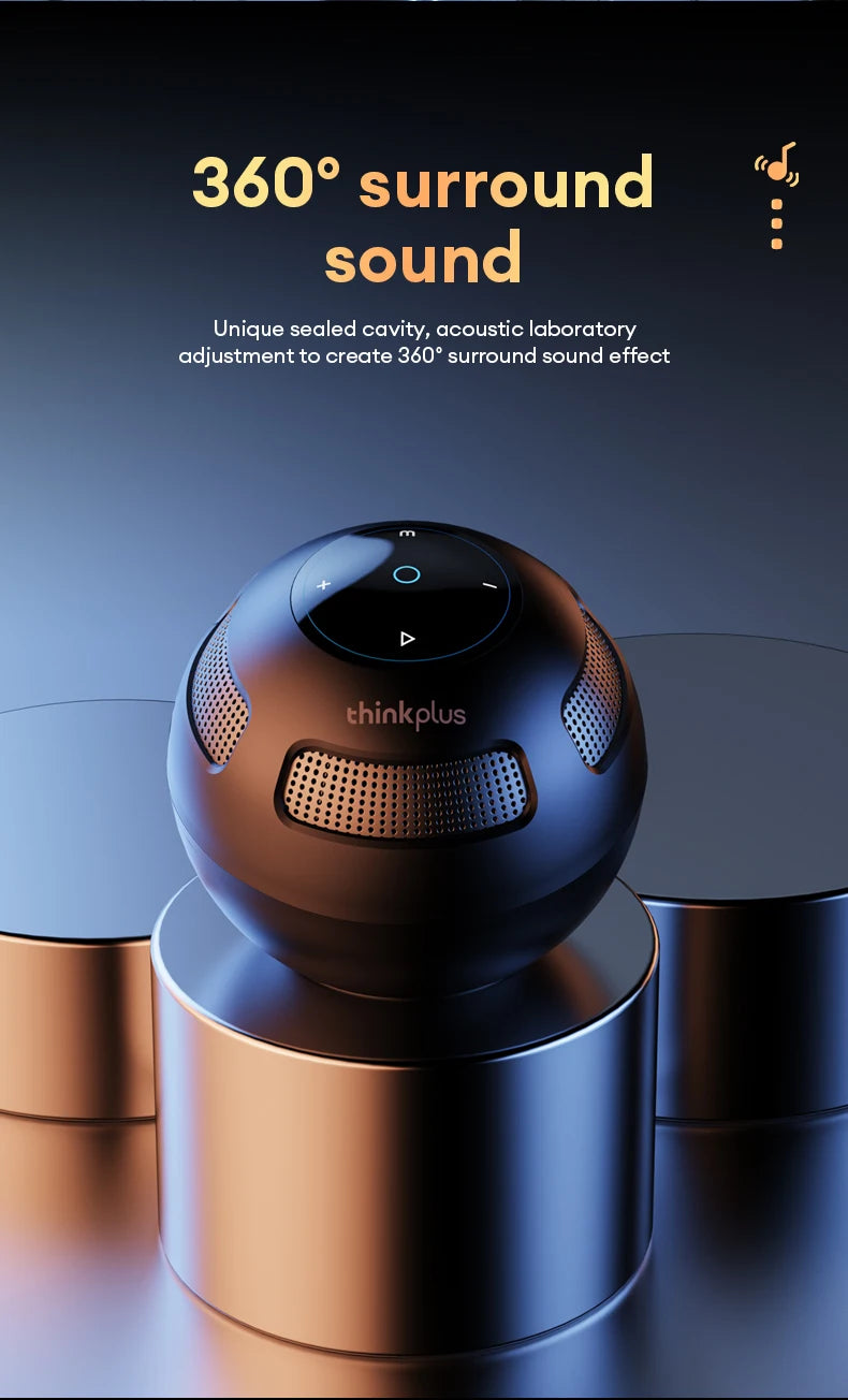 Choice Original Lenovo TS5 Bluetooth V5.3 Speaker Outdoor Long Endurance Loudspeaker Subwoofer Portable Surround Sound Player