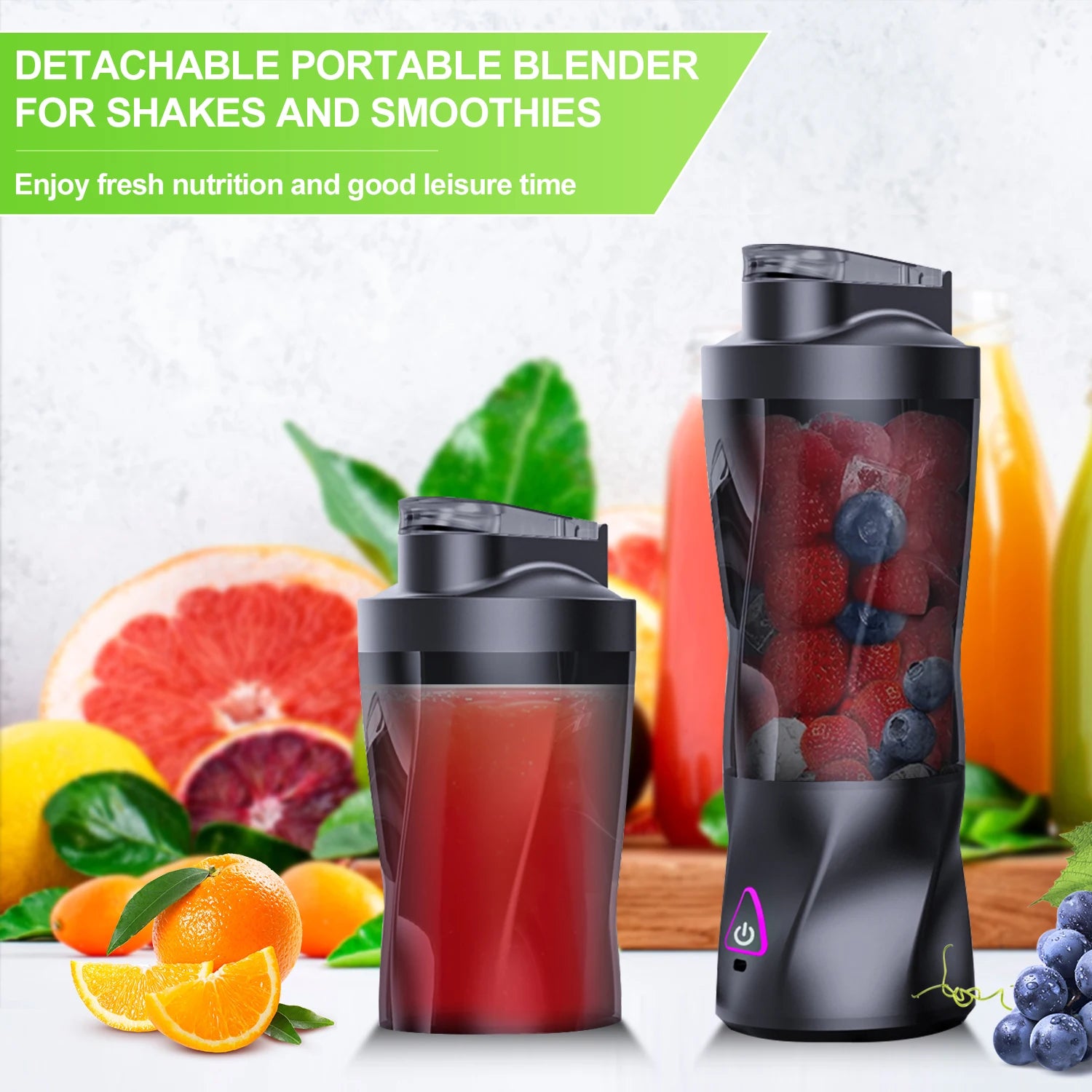 Electric Portable Juicer Fresh Fruit Mixer 700ML Multifunctional USB Rechargeable Shakes Smoothie Blender Outdoor Mixing Cup