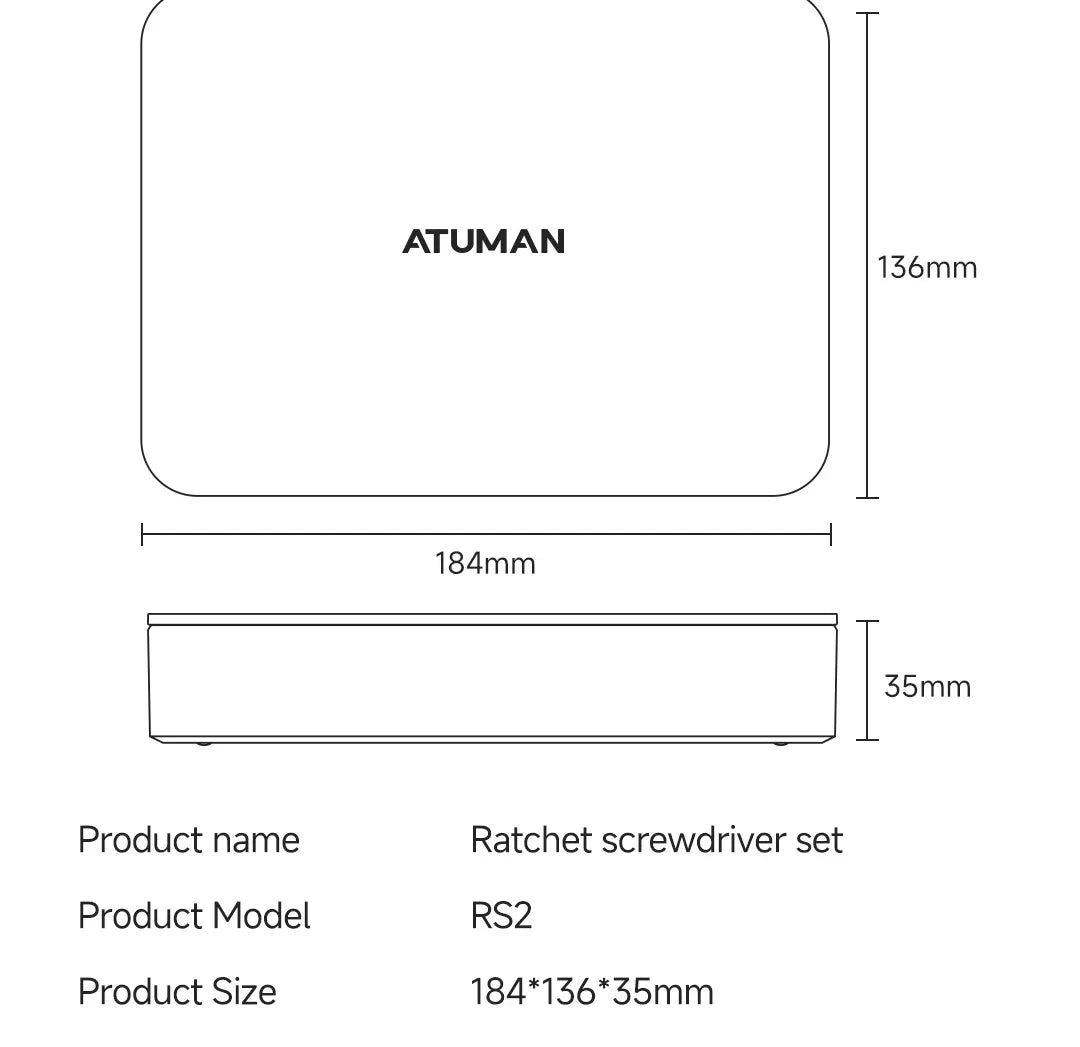 Atuman Magnetic Ratchet Screwdriver Set 40 in 1 Portable Precision Repair Tool Kit for Furniture Computer Bicycle