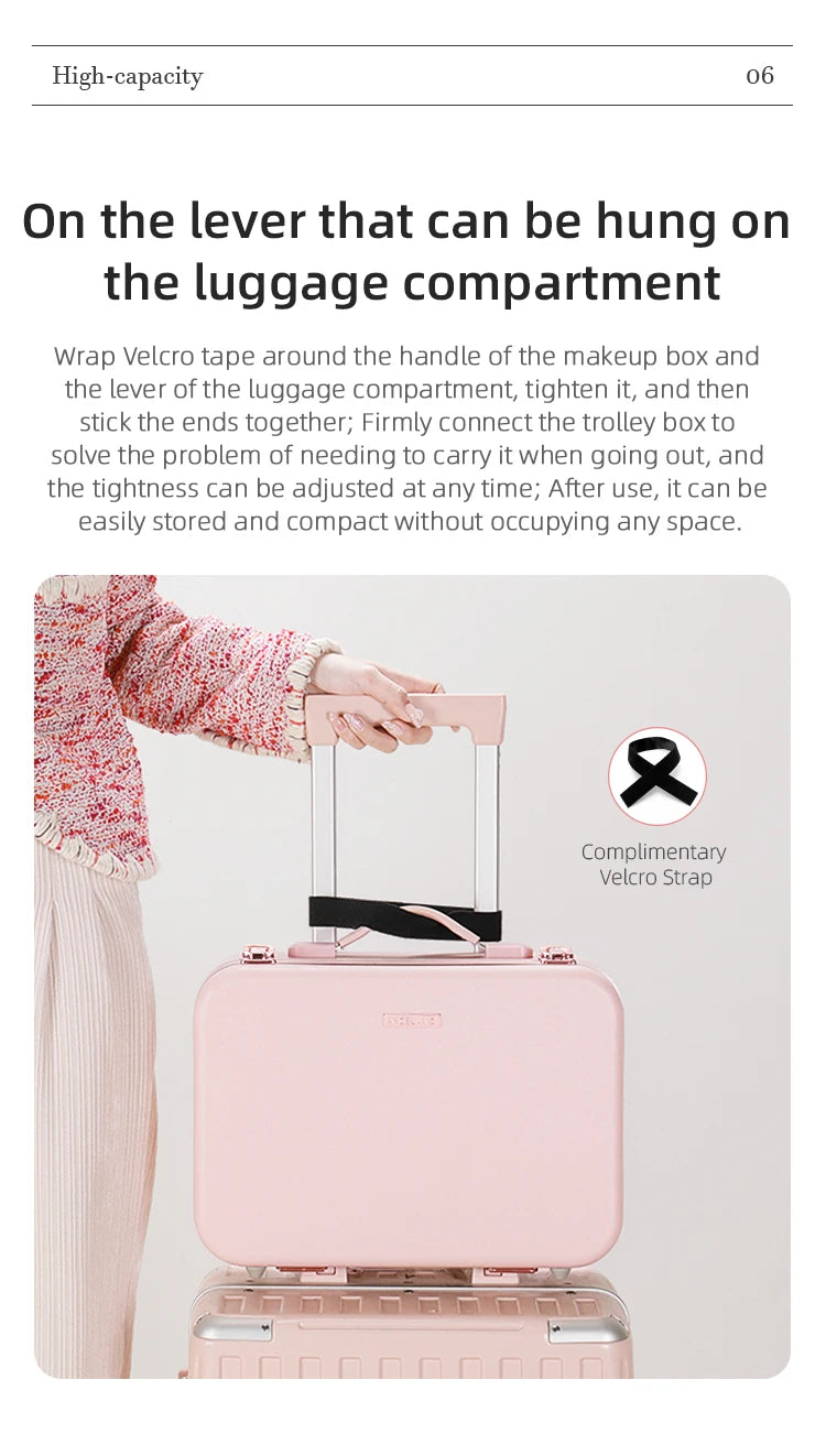 Lighted Makeup Case with Mirror - Portable Travel Makeup Organizer with LED Mirror, 3 Light Settings, Rechargeable Makeup Bag w