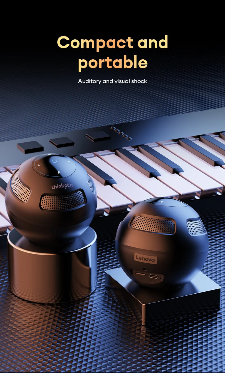 Choice Original Lenovo TS5 Bluetooth V5.3 Speaker Outdoor Long Endurance Loudspeaker Subwoofer Portable Surround Sound Player