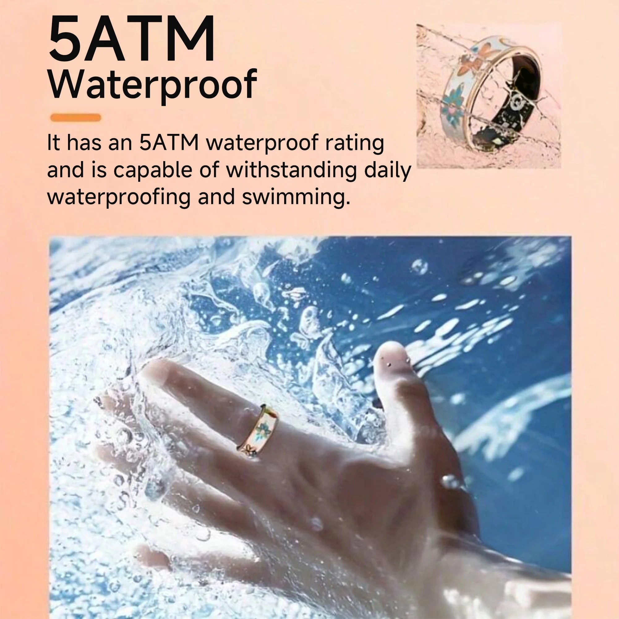 NEW Healthy Smart Ring 5 ATM Waterproof Wireless Call Heart Rate/Sleep/Blood Oxygen Monitoring For Xiaomi Android/IOS Men Women