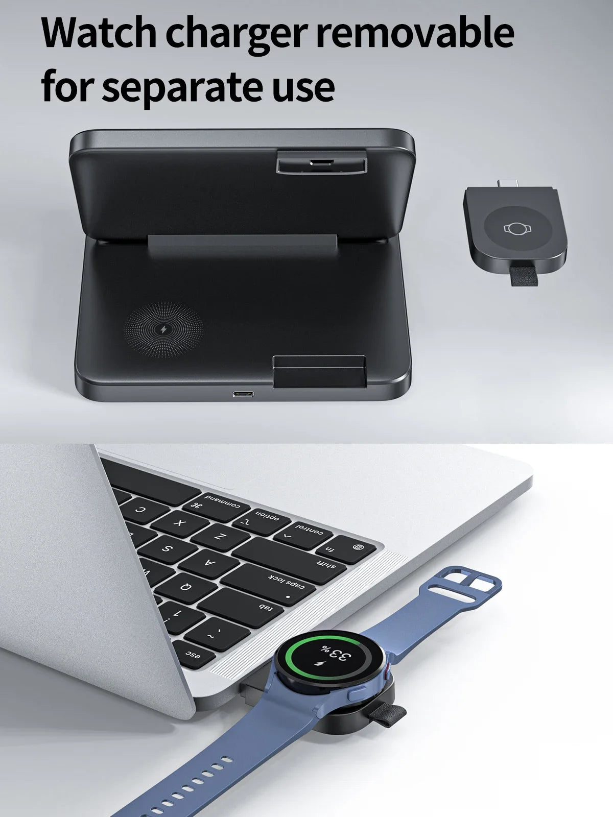 3 in 1 Wireless Charger Stand For Samsung Z Fold Zflip5 S24 S23 Ultra Galaxy Watch 6 5 Buds2 Foldable Fast Charging Dock Station