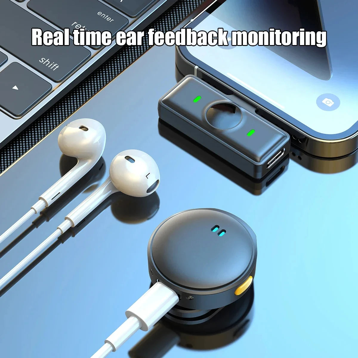 Lavalier Microphone 2.4GHz Wireless Microphone Magnetic Suction Microphone With Charging Case For Video Recording Plug and Play