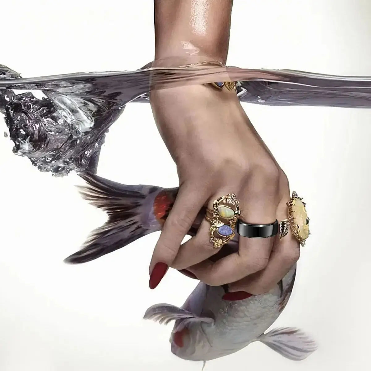 2025 Couple smart health ring,Sleep,Heart Rate,Oxygen Tracker,IP68 Waterproof,R6Pro smart ring for women and men rings for Gifts