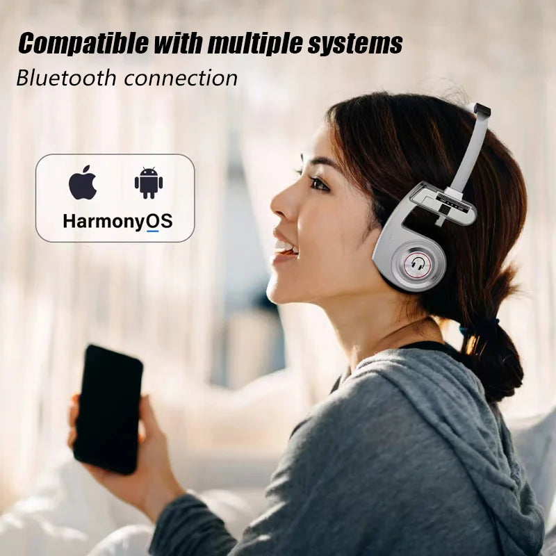 Retro Wireless Bluetooth Headphones with Stereo Microphone HIFI Sound Foldable Noise Cancelling Headsets for Music & Gaming