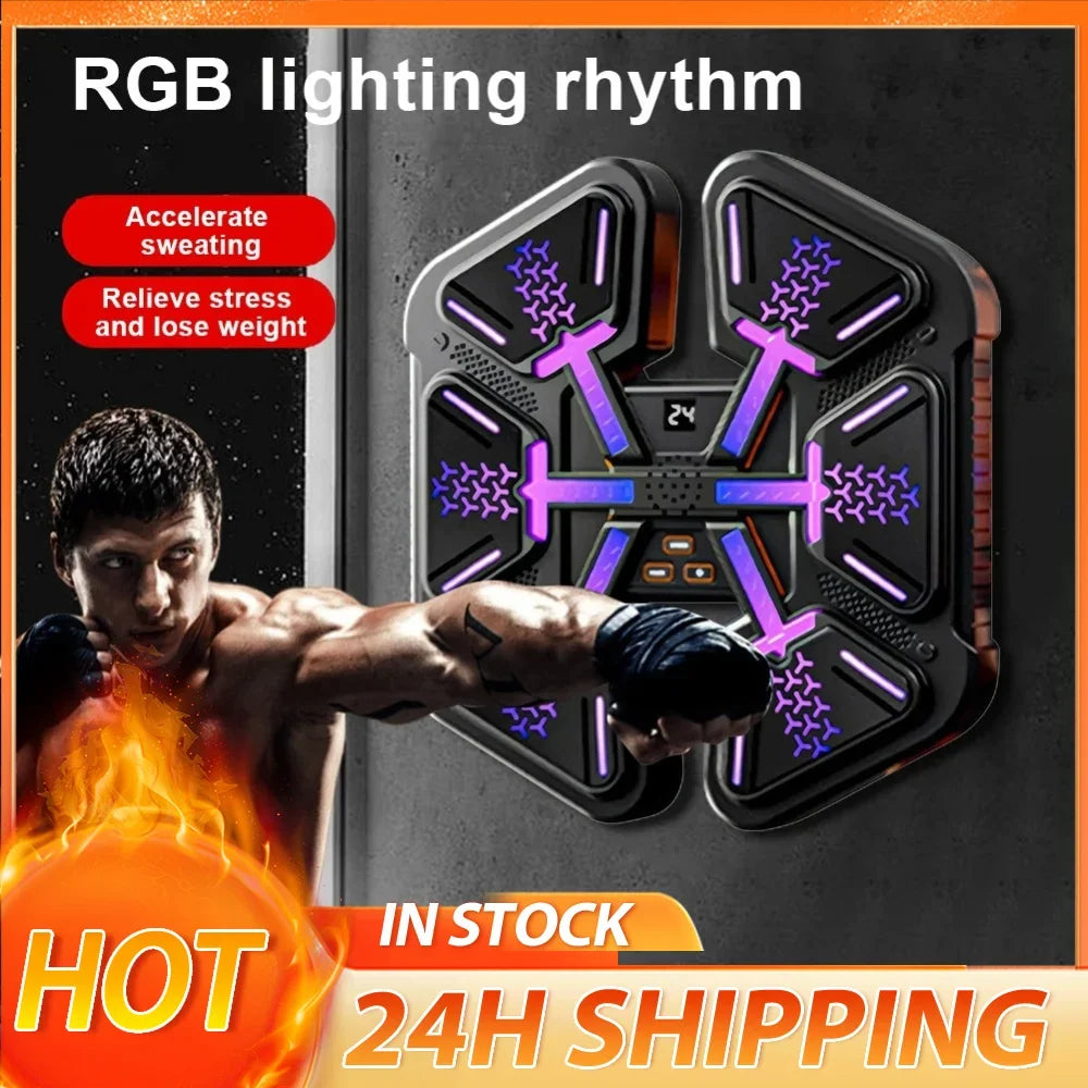 Smart Bluetooth Music Boxing Machine Boxing Wall Target Adjustable Speed Dynamic Light Boxing Machine Wall-Mounted for Adults