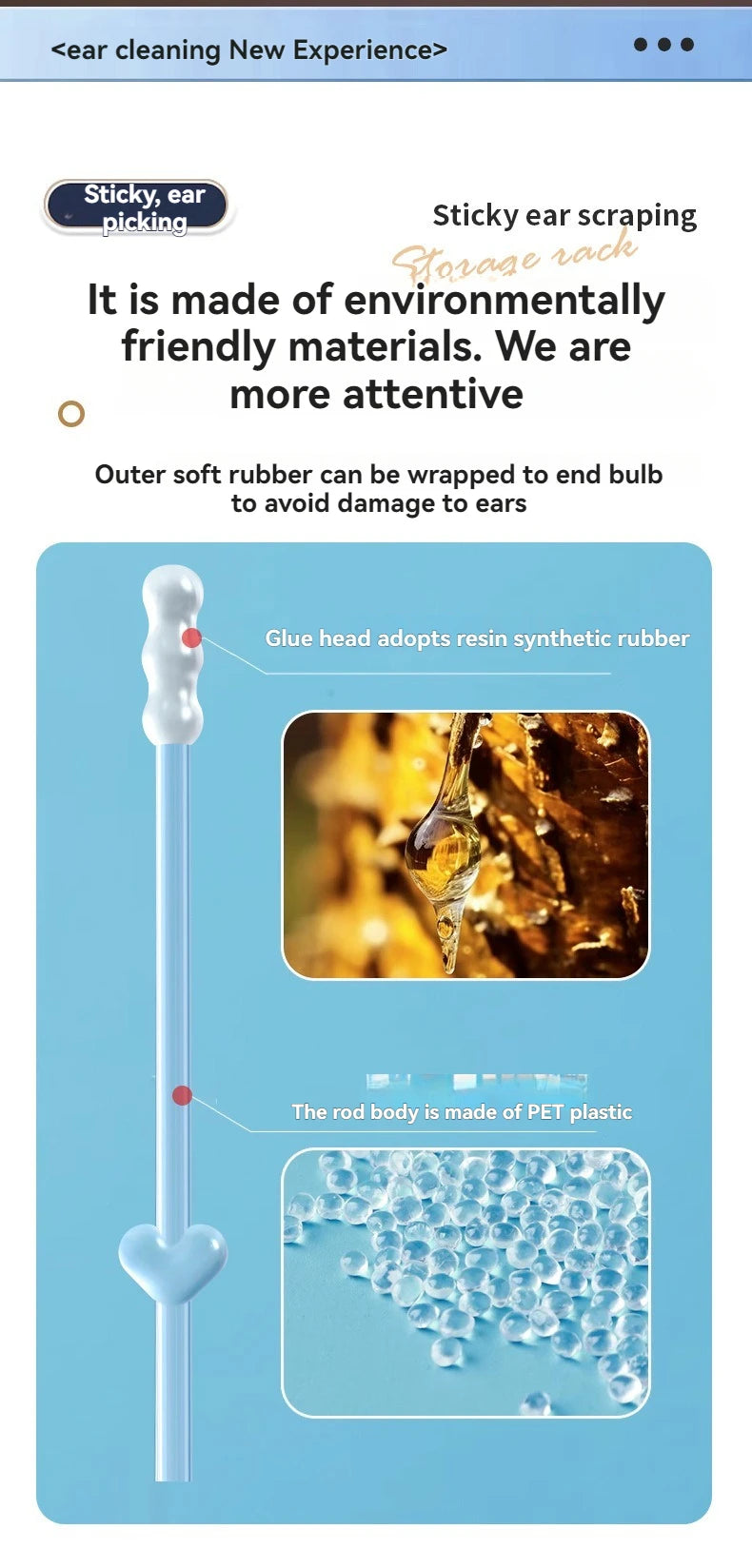 24Pcs/Box Silicone EarWax Remover Sticky Ear Picks Disposable Adhesive Earpick S/L Reusable Ear Cleaner for Kids & Adults