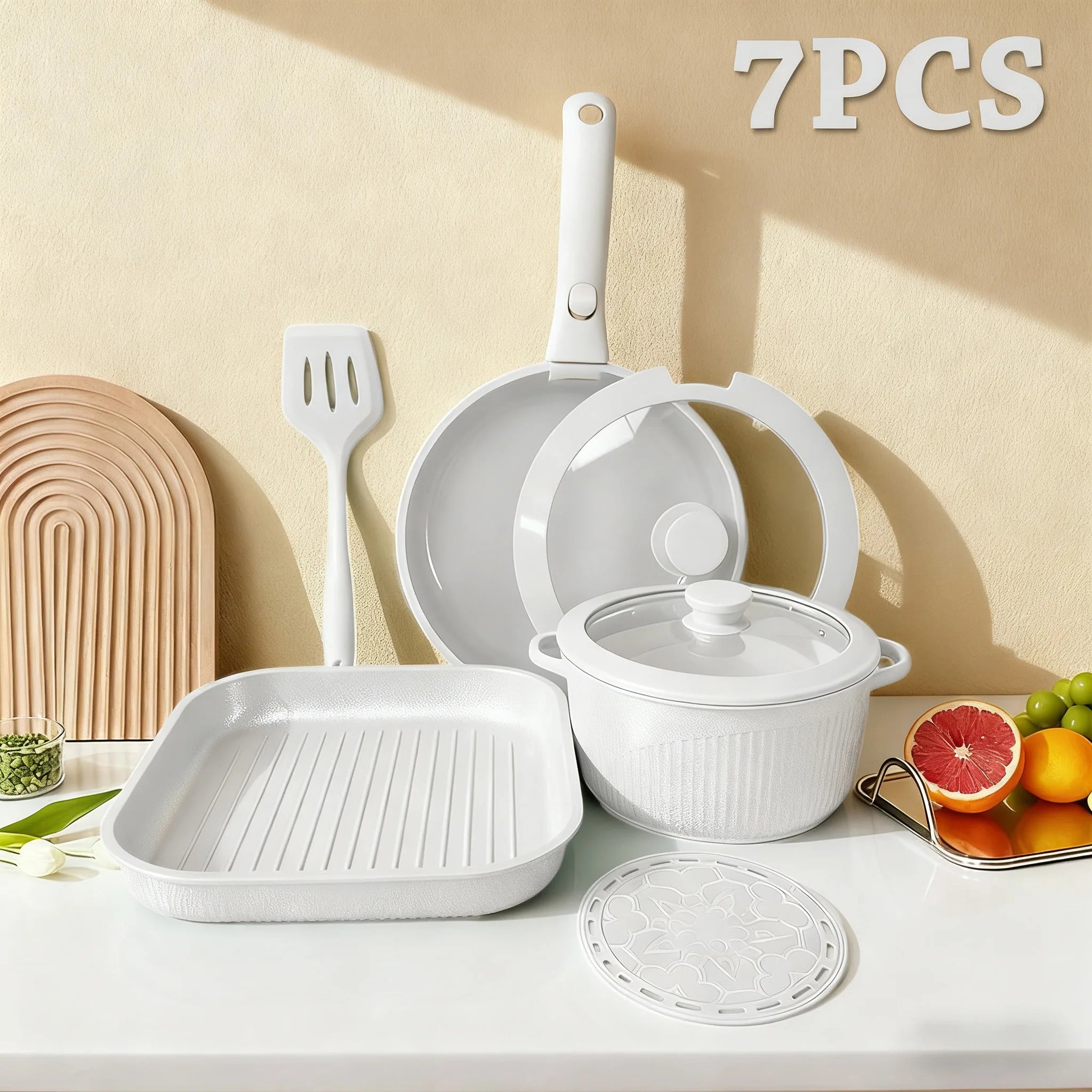 Pots and Pans Set, Nonstick Cookware Set Detachable Handle, Induction Kitchen Cookware Sets , RV Cookware Set, Oven Safe