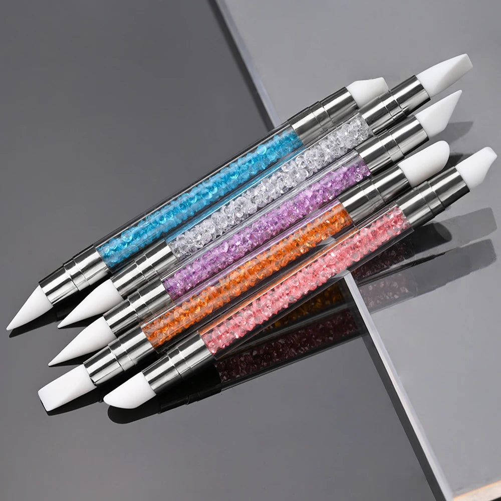 4/6/10Pcs Set Nail Art Stamp Pen DIY Floral Butterfly Nail Graffiti Nail Dotting Tools Polishing Painting Drawing Manicure Tools